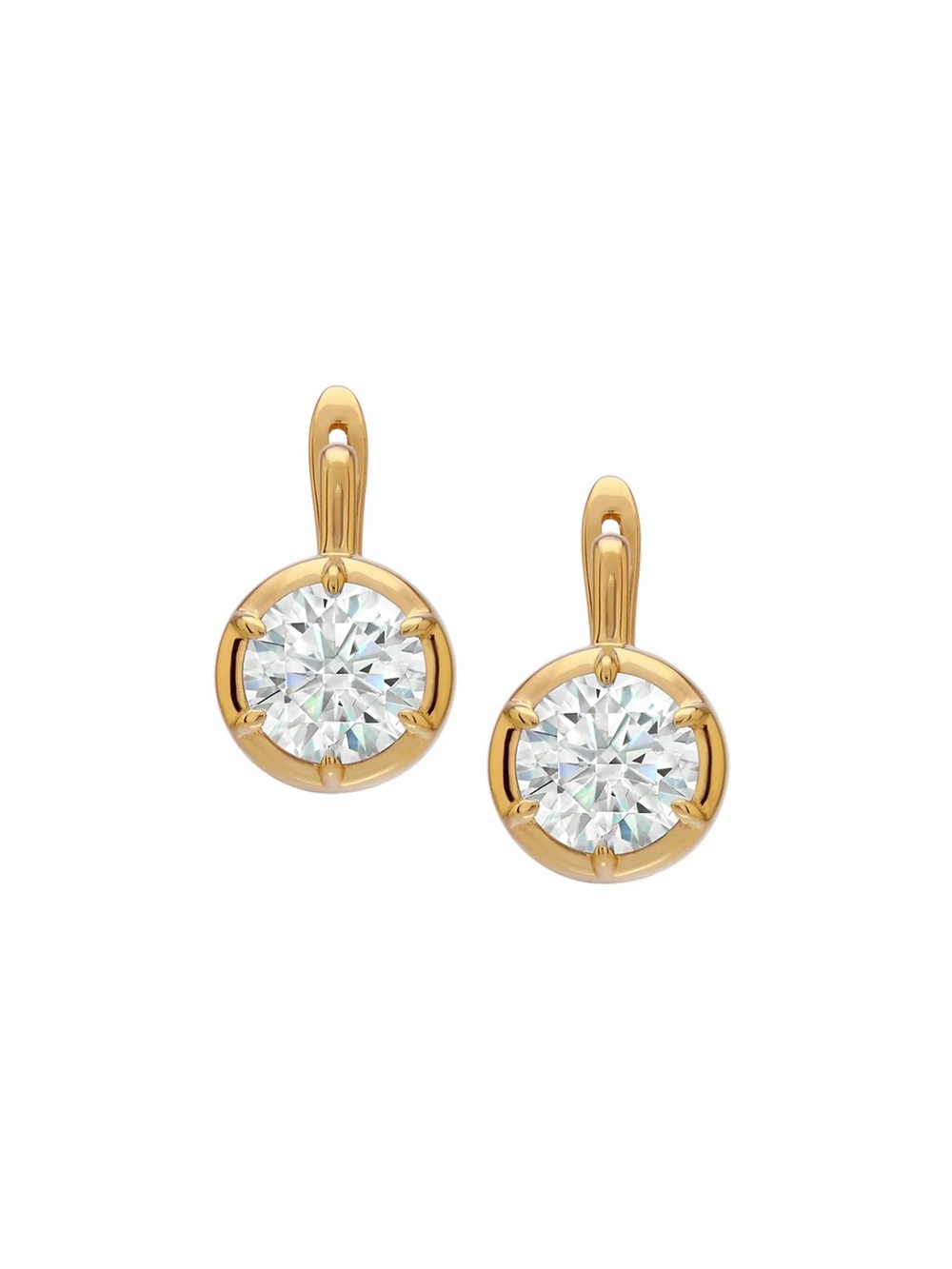 DORSEY Maxwell Medium Moissanite Earrings Gold